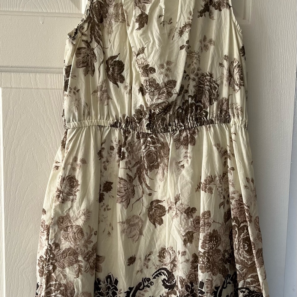 Land’s End Cream and Brown Sleeveless Dress - Picture 5 of 5